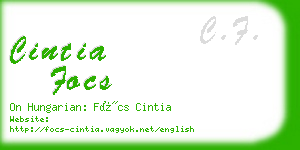 cintia focs business card